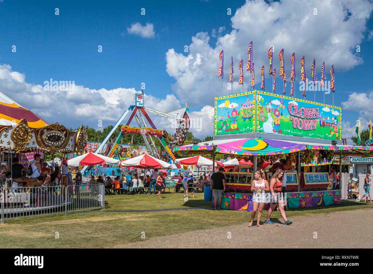 The Wonder Shows Midway at the Harvest Festival 2017, Winkler, Manitoba, Canada. Stock Photo