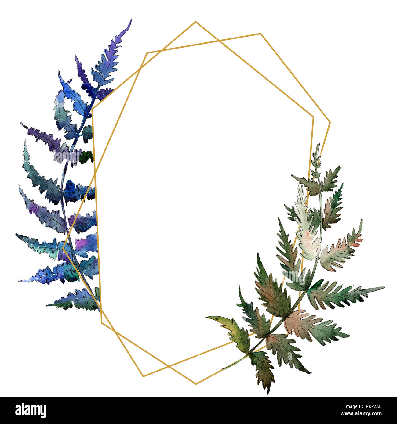 Fern Green Leaf Plant Garden Floral Foliage Watercolor