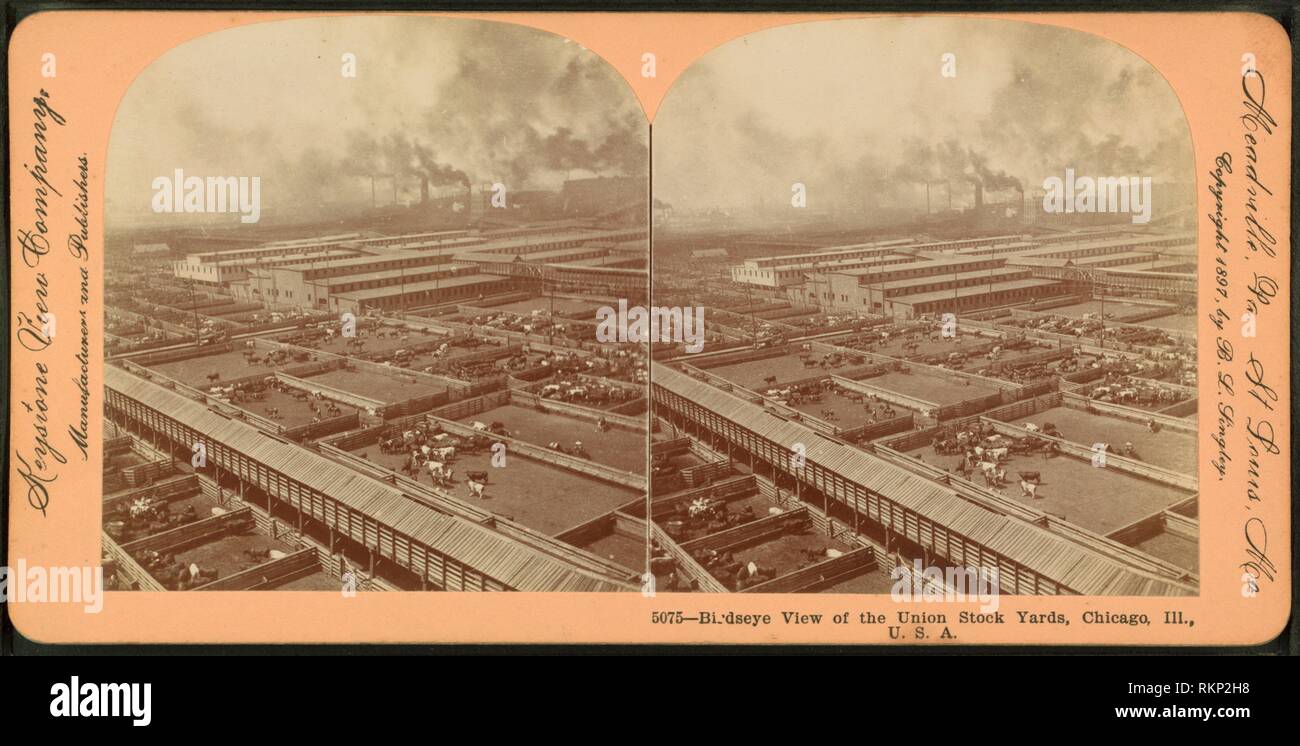 Birdseye view of the Union Stock Yards [stockyards], Chicago, Ill., U.S