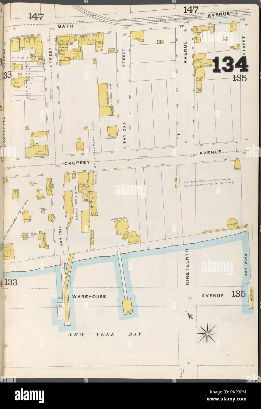 Map of bath new york hires stock photography and images Alamy