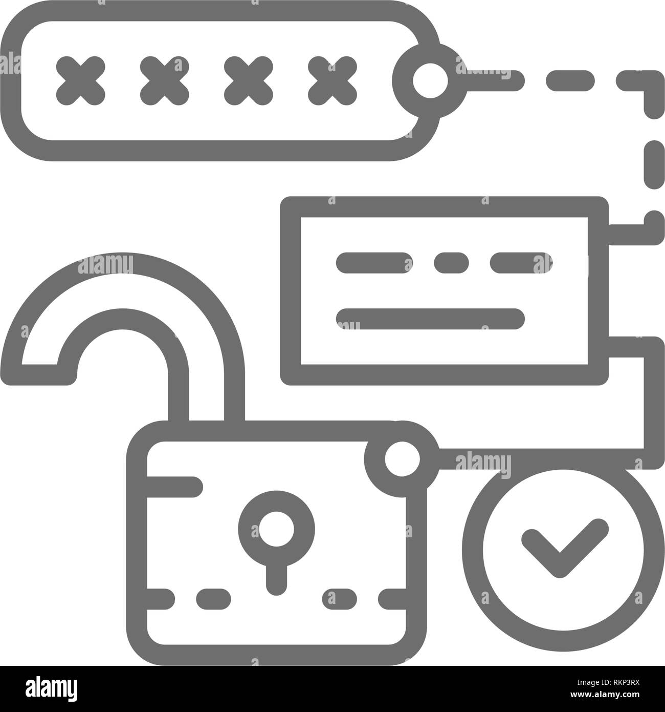 Pin to open lock Stock Vector Images Alamy