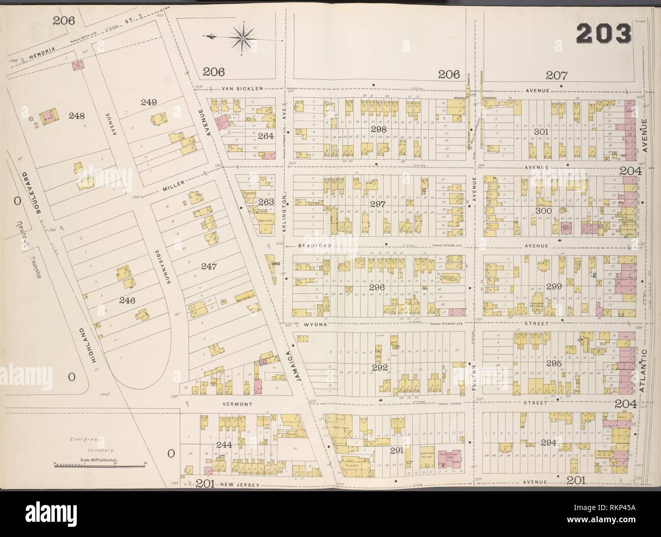 Brooklyn, V. 8, Double Page Plate No. 203 [Map bounded by Van Sicklen