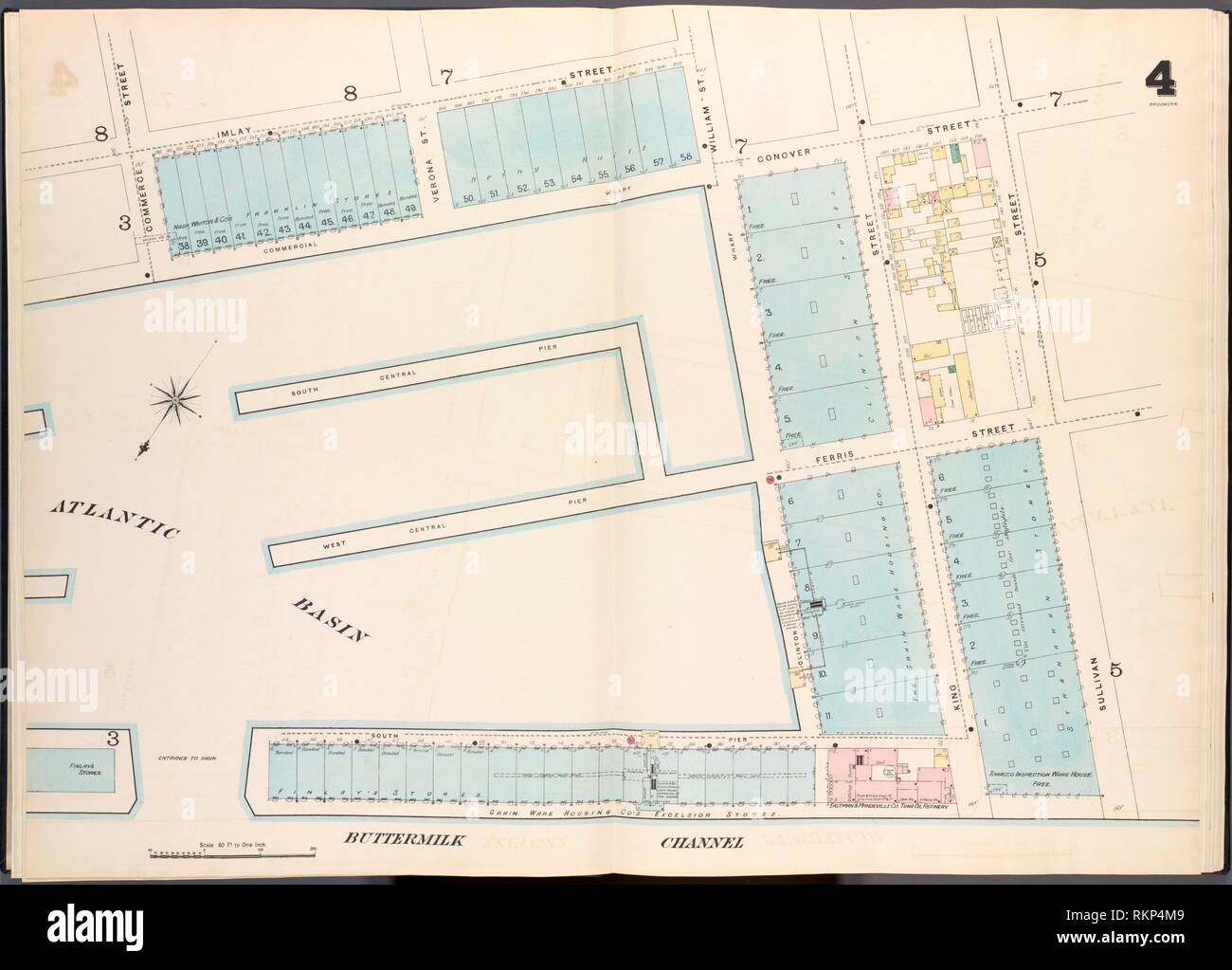 Plate map bounded buttermilk channel hires stock photography and