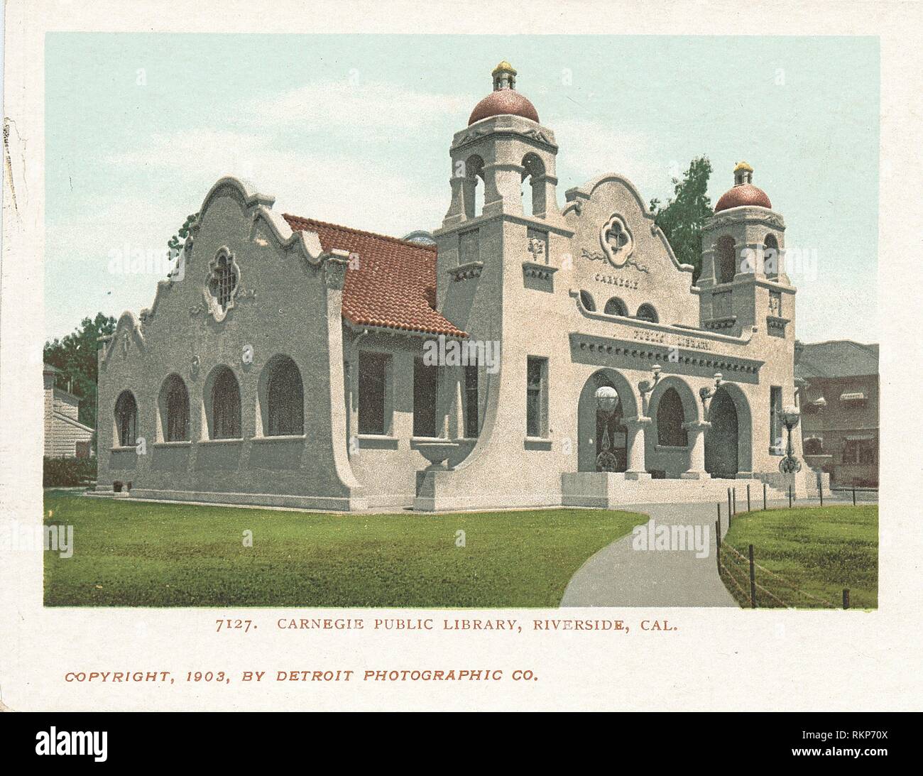 Carnegie Public Library, Riverside, Calif. Detroit Publishing Company