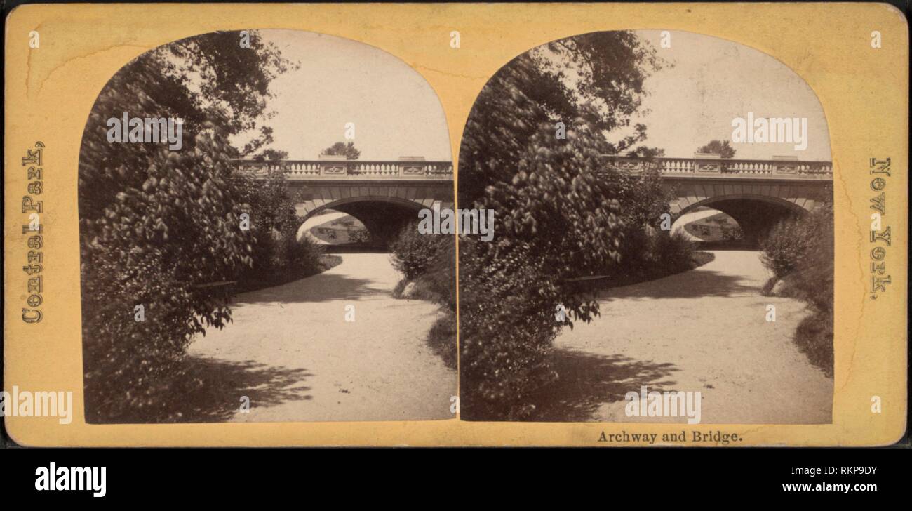Archway and bridge. Additional title Central Park, New York. Chase, W