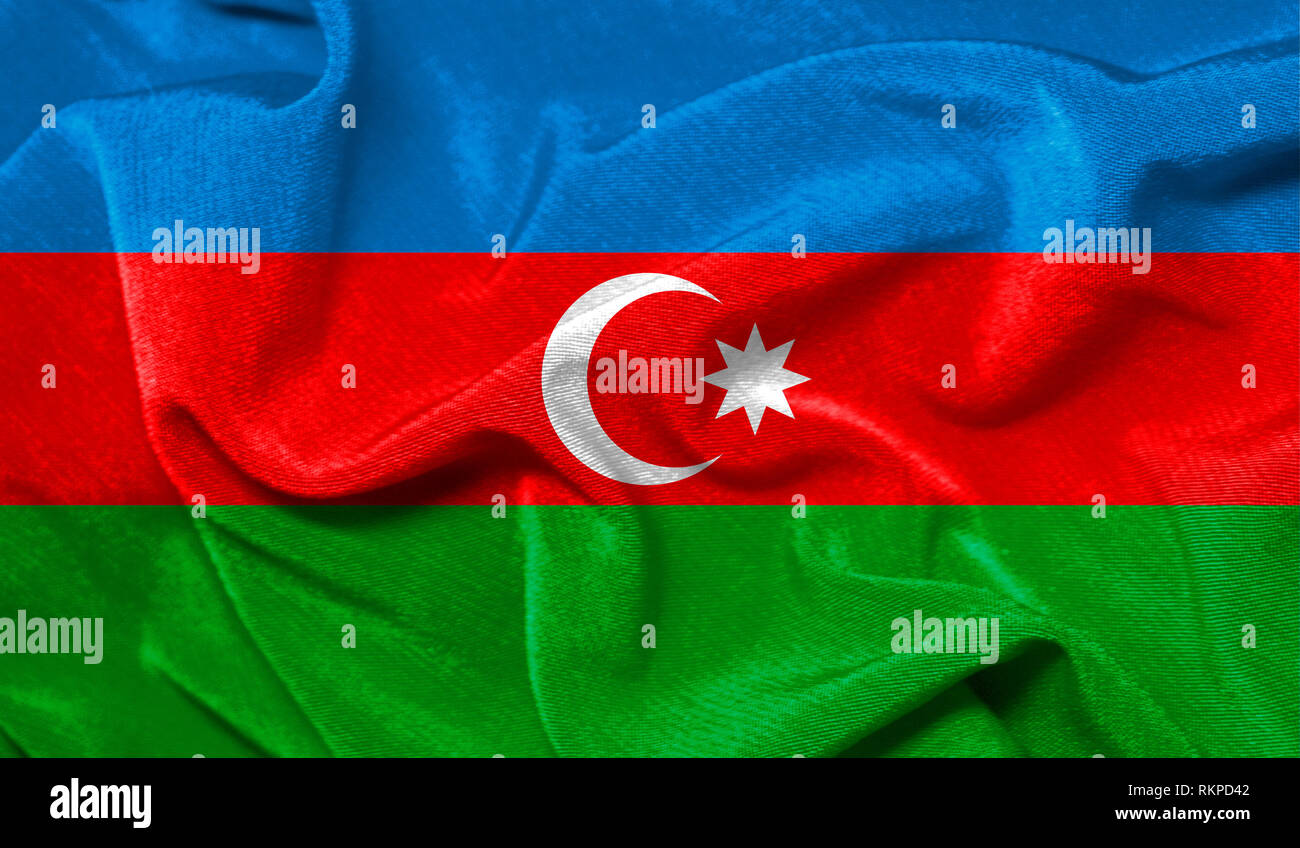 Realistic flag of on the wavy surface of fabric Stock Photo - Alamy