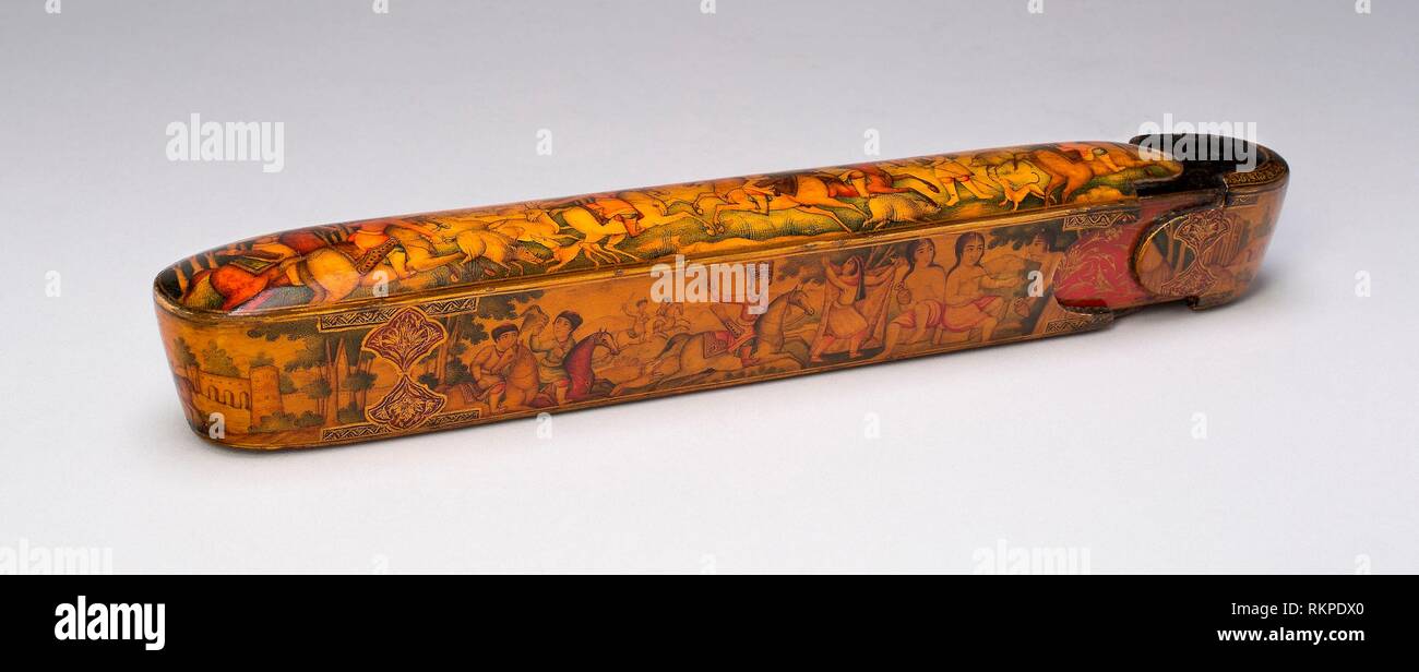 Pen box Qajar dynasty (17961925), 19th century Iran Artist