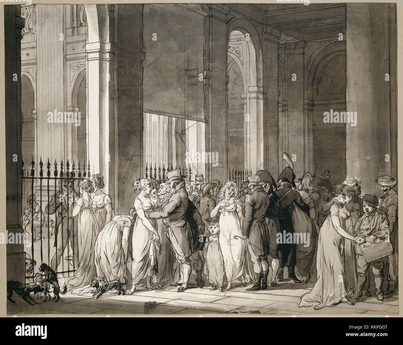 The Arcades at the PalaisRoyal c. 1804 Louis Léopold Boilly French