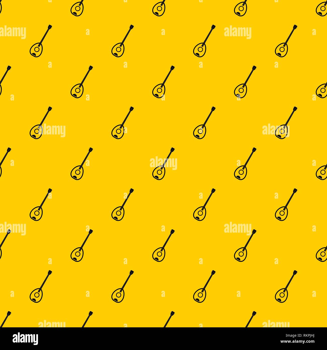 Saz turkish music instrument pattern vector Stock Vector