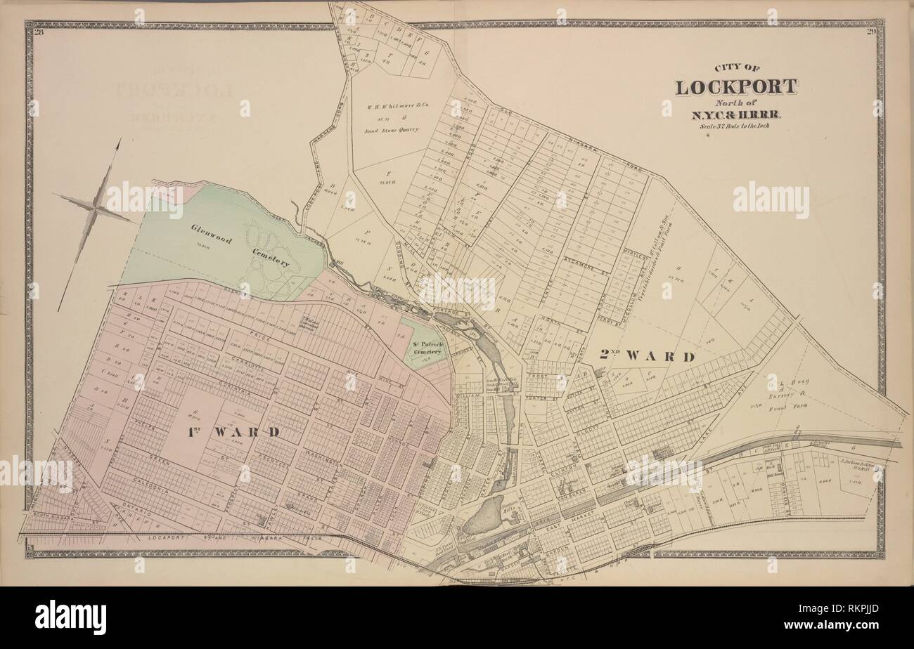 Lockport map hi-res stock photography and images - Alamy
