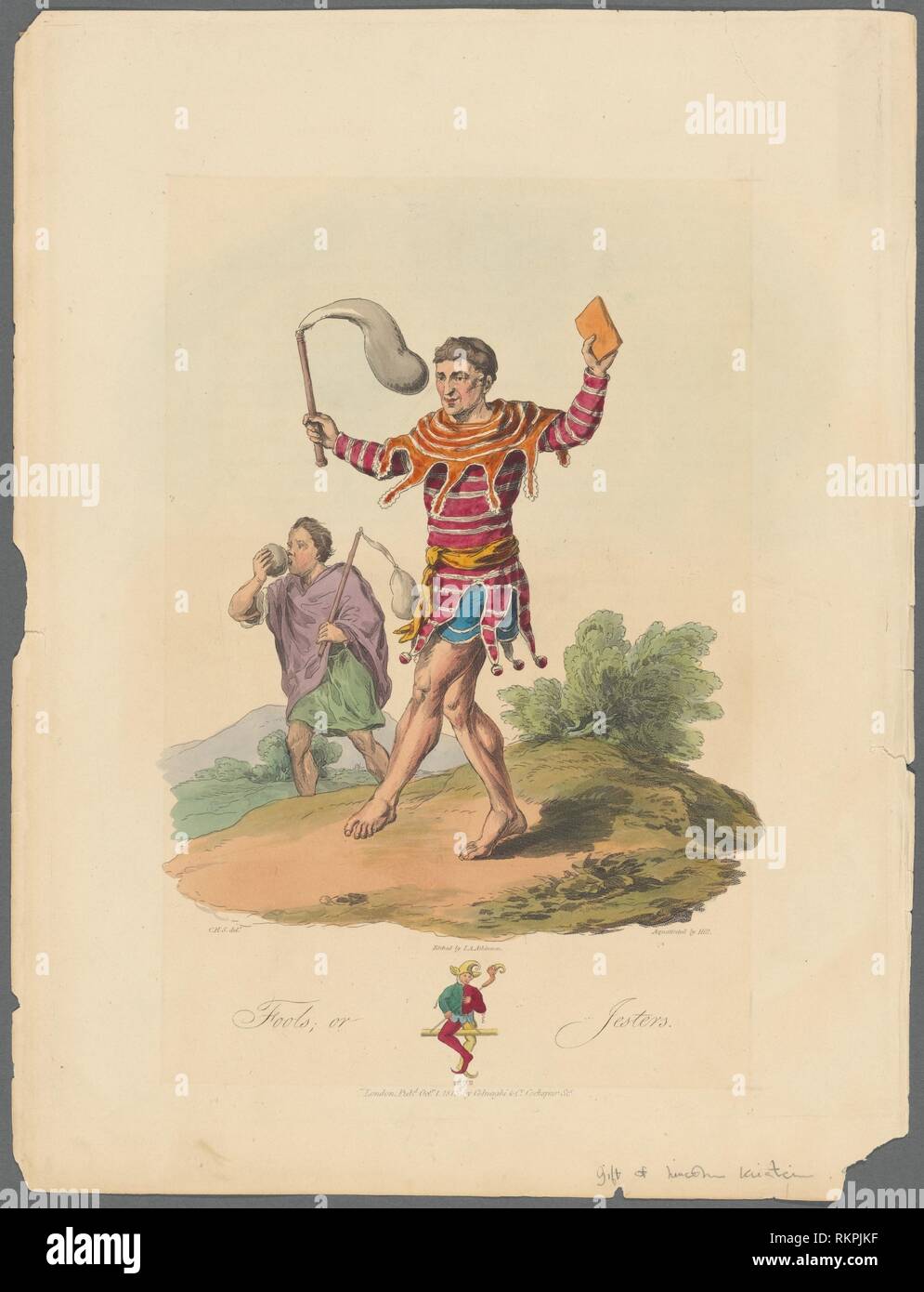 Clowns and jesters in nineteenth-century prints Additional title: Premières illustrées. Kramer, Peter, 1823-1907 (Artist) P. & D. Colnaghi & Co Stock Photo