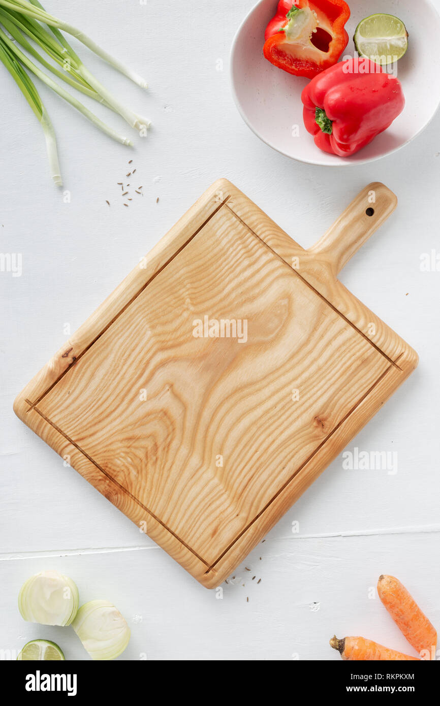 vegetables on cutting board