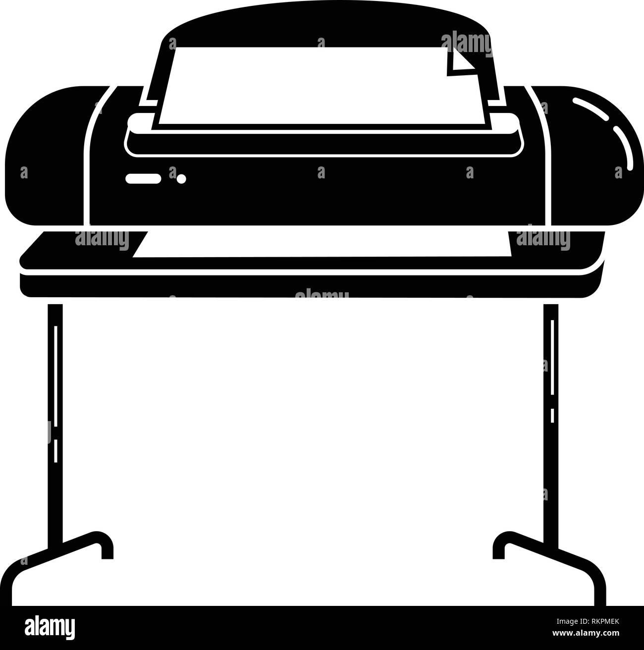 Wide oriented printer icon, simple style Stock Vector Image & Art - Alamy