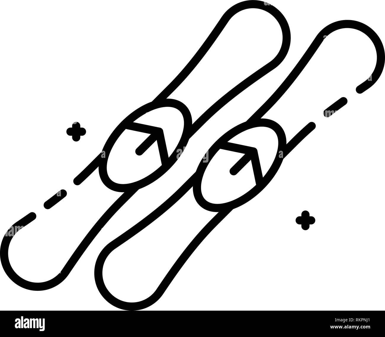 Ski equipment icon, outline style Stock Vector Image & Art - Alamy