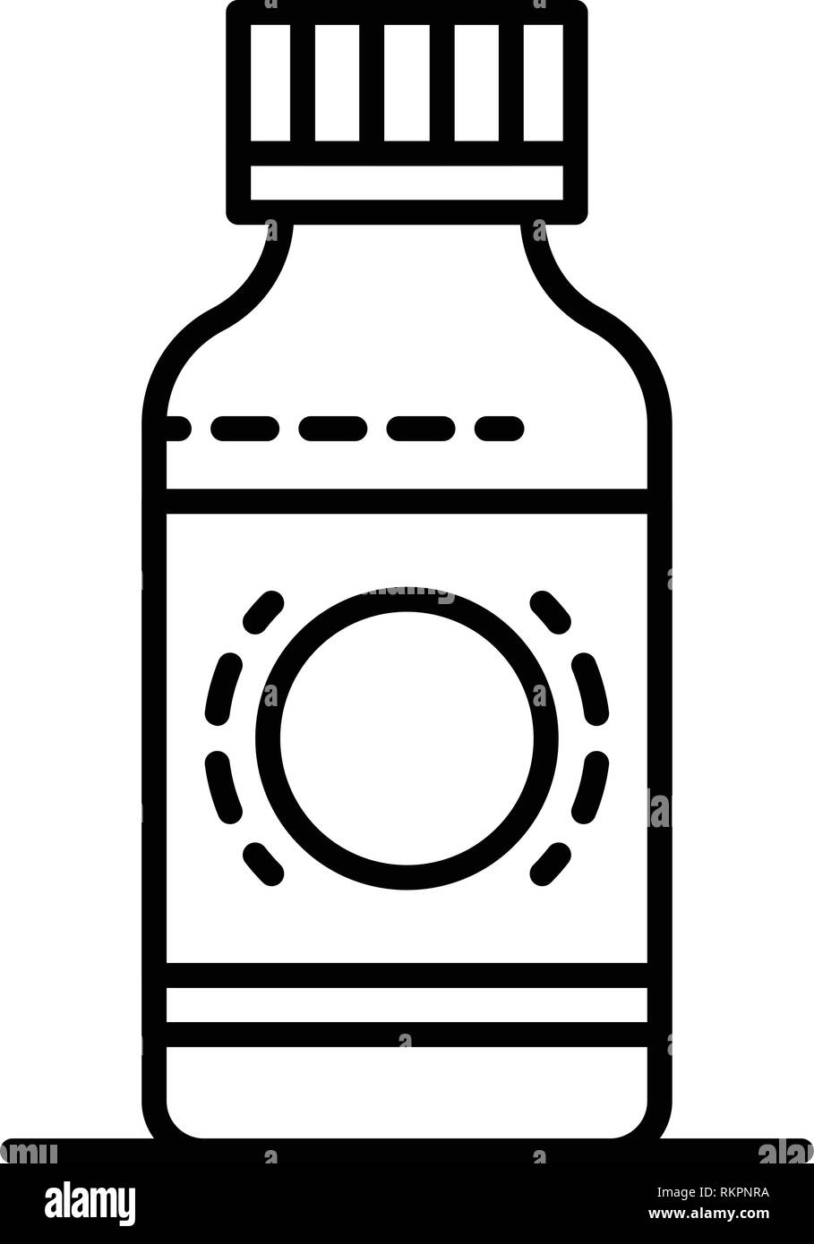 Syrup bottle icon, outline style Stock Vector