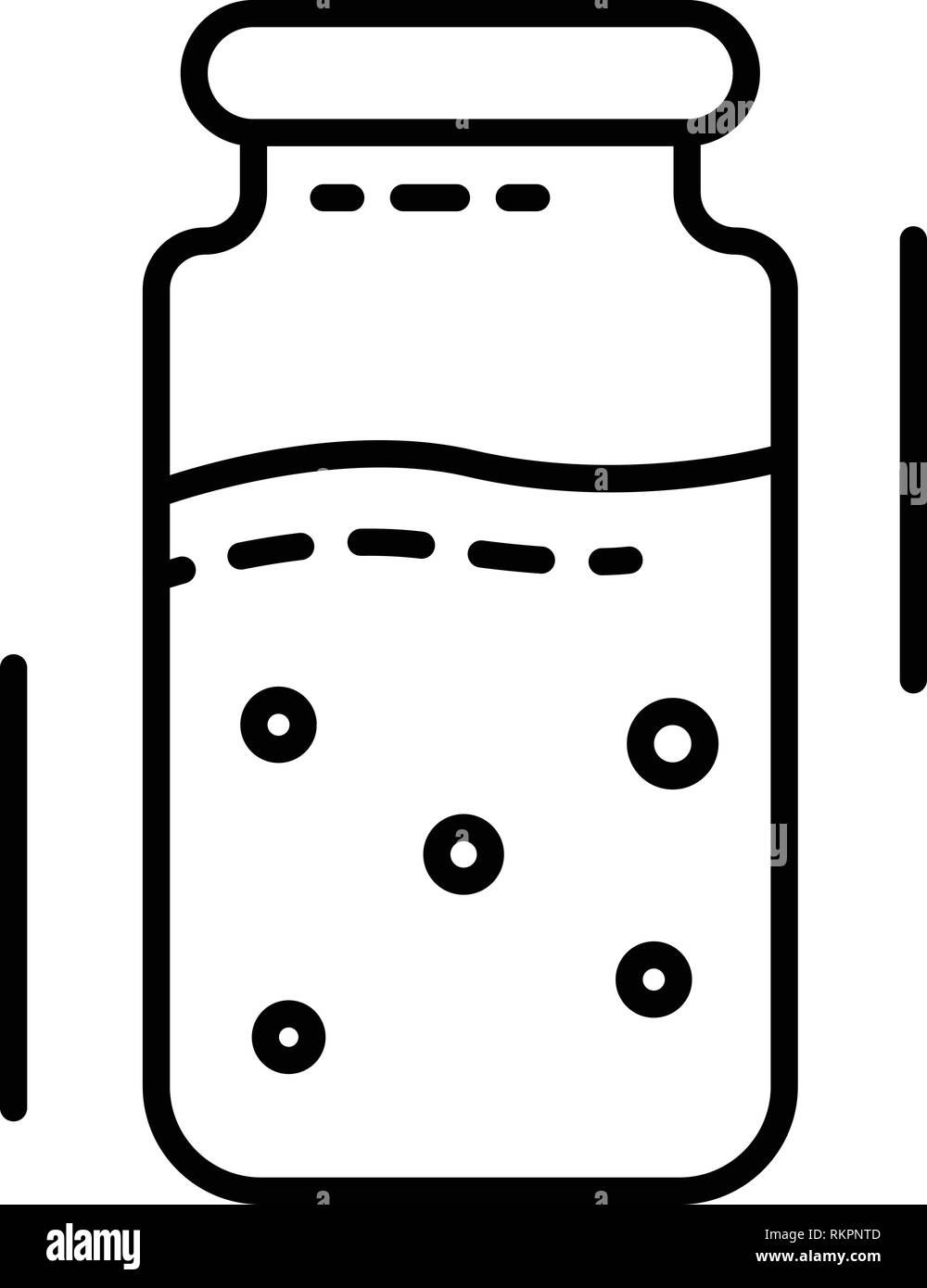 Injection ampoule icon, outline style Stock Vector