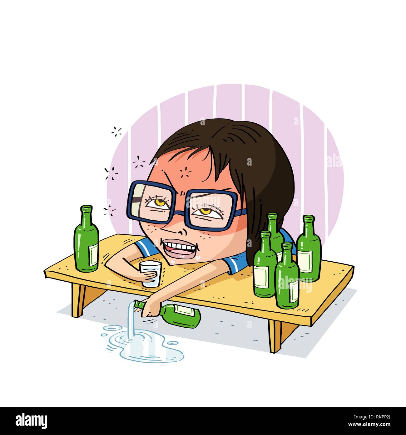 Illness and disease - related health problems, concept cartoon vector illustration. 003 Stock Vector