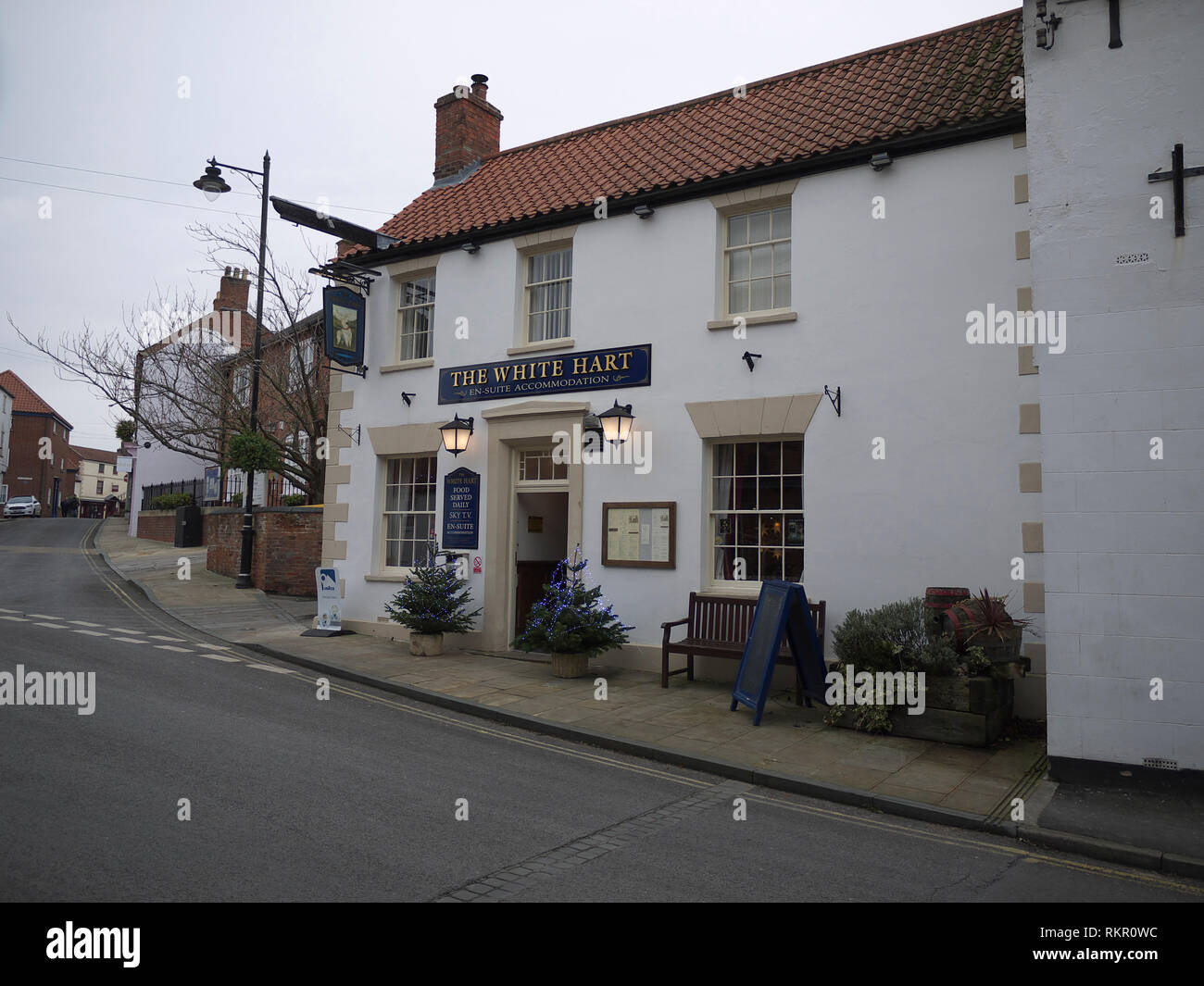 The White Hart pub, Caistor Stock Photo