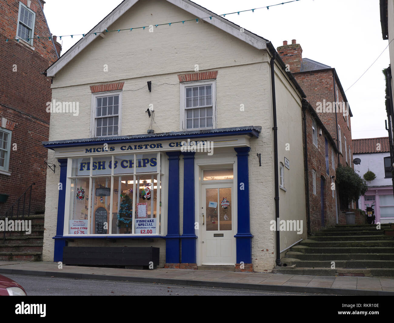 Fish And Chip Shop Caistor Stock Photo Alamy