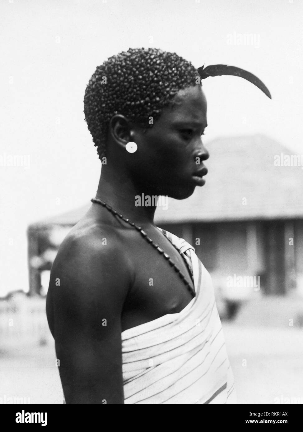 Africa, Guinea Bissau, a former Portuguese Guinea, indigenous mancanhas, 1930 Stock Photo
