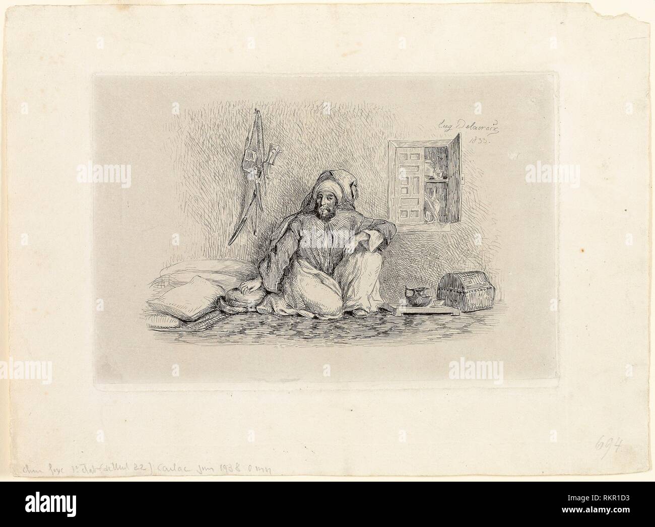 Chief MohammedBenAbou 1833 Eugène Delacroix French, 17981863