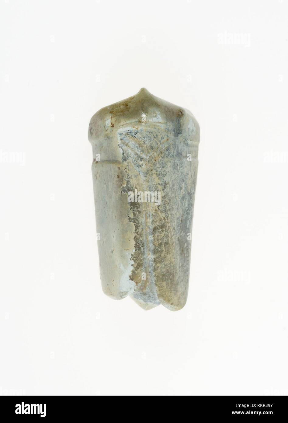 Cicada pendant - Shang or Western Zhou period, 13th/10th century B.C. - China - Origin: China, Date: 1300 BC–900 BC, Medium: Jade, Dimensions: 1 1/2 Stock Photo