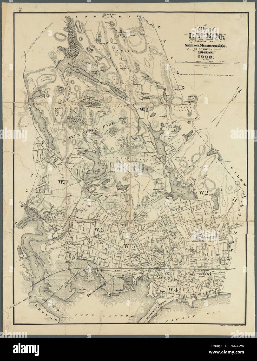 City of Lynn Additional title: Map of the city of Lynn, Mass. Sampson 