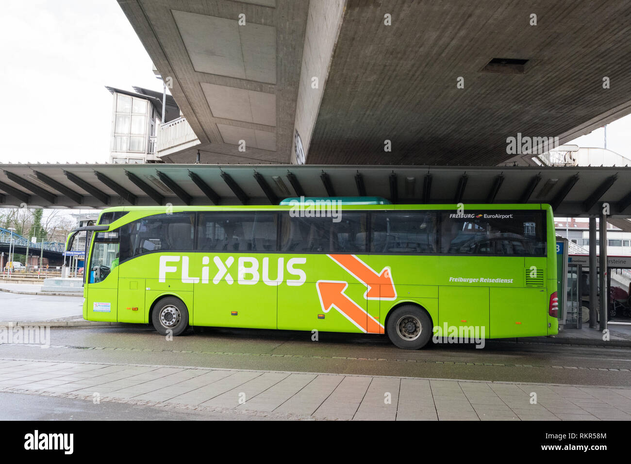 Freiburg to euroairport transfer bus hires stock photography and