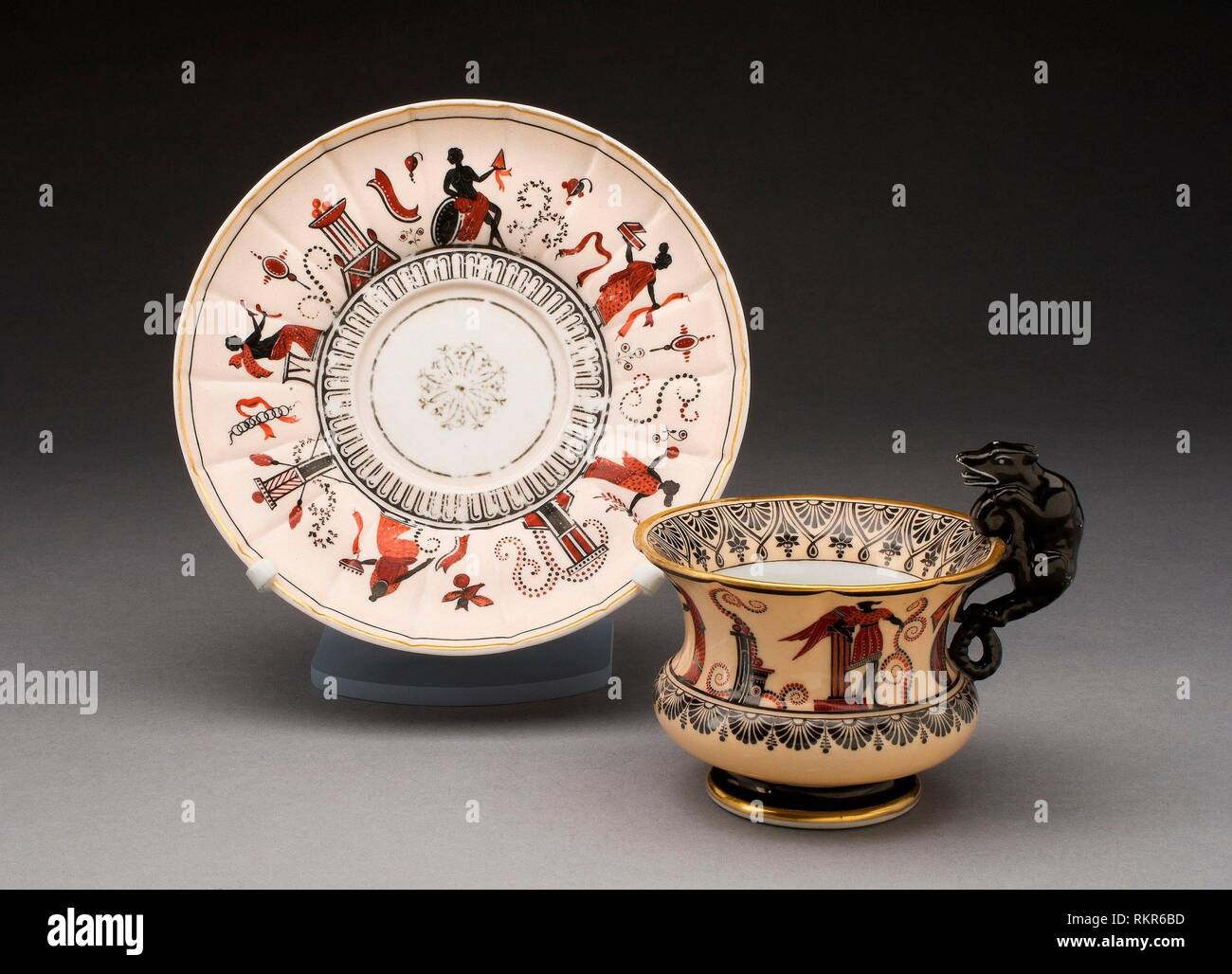 Cup and Saucer 1825/55 Russian Imperial Porcelain Factory Russian