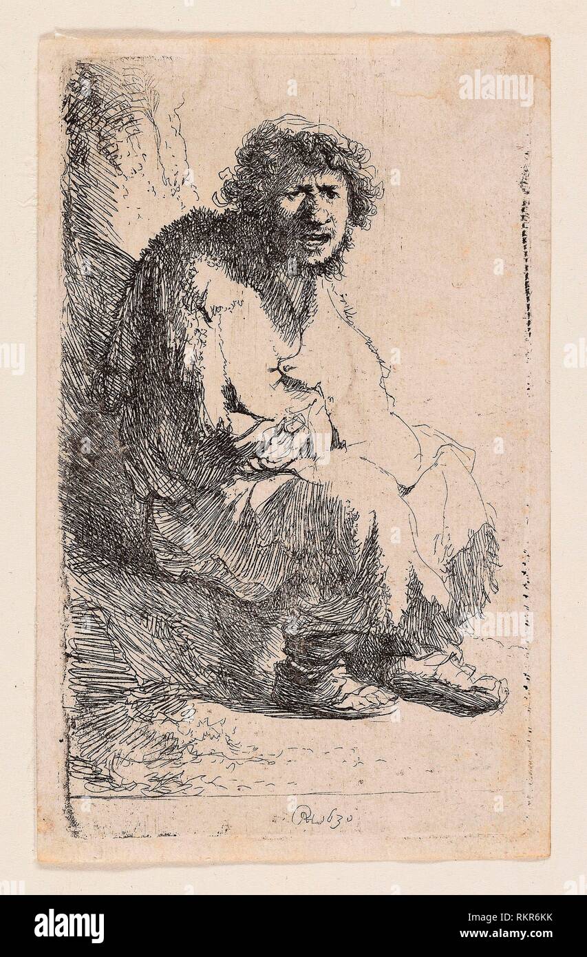 Beggar Seated on a Bank 1630 Rembrandt van Rijn Dutch, 16061669