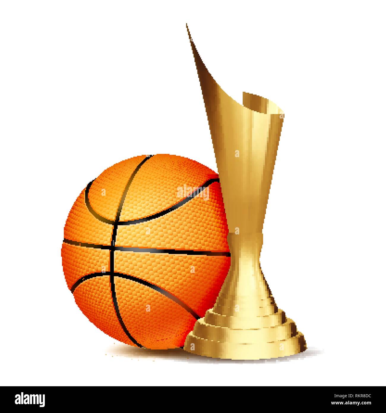 Basketball Game Award Vector. Basketball Ball, Golden Cup. Modern Tournament.  Design Element For Sport Promotion. Basketball Ball. Basketball Stock  Vector Image & Art - Alamy