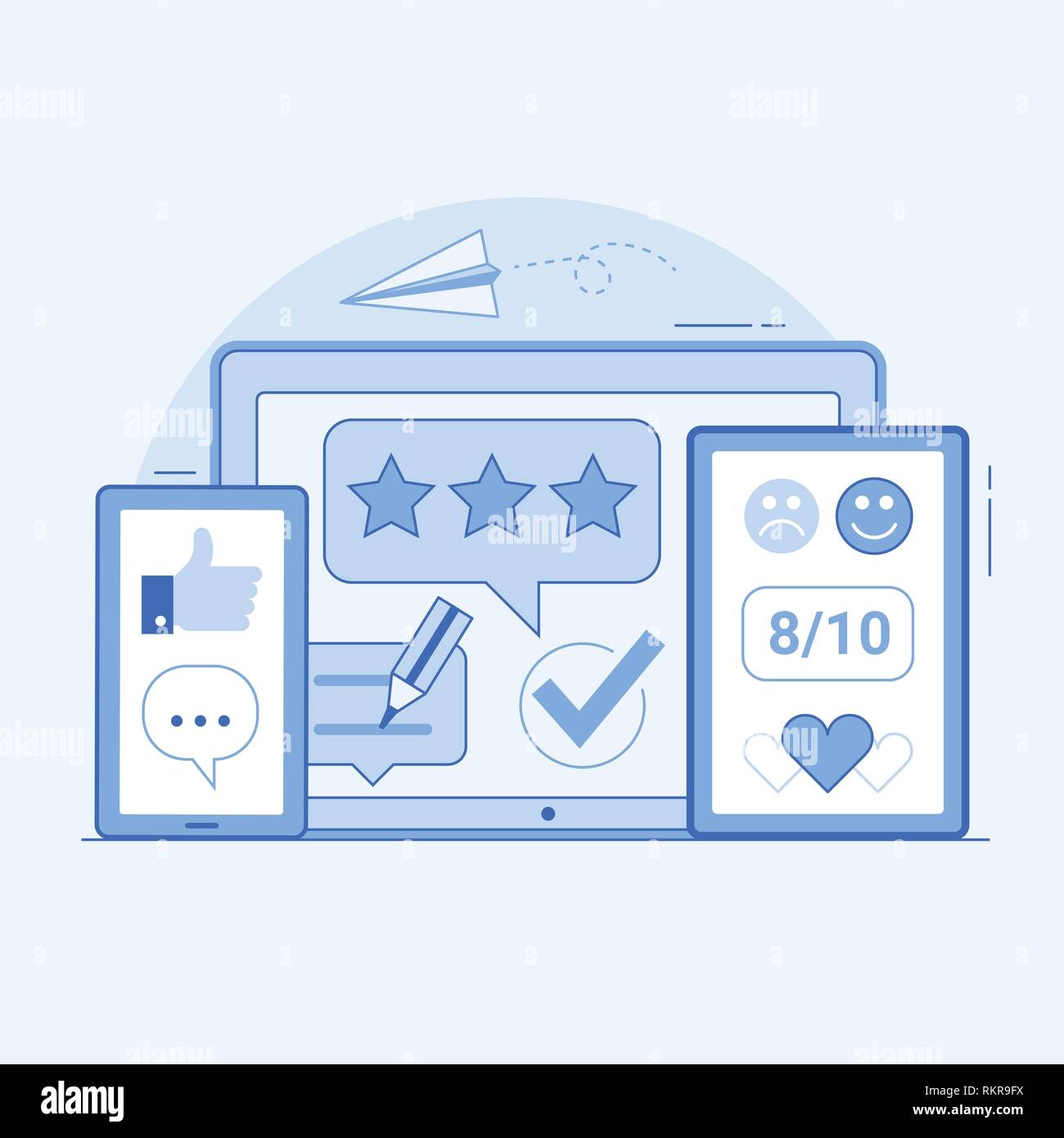 Positive Customer Feedback Concept Stock Vector