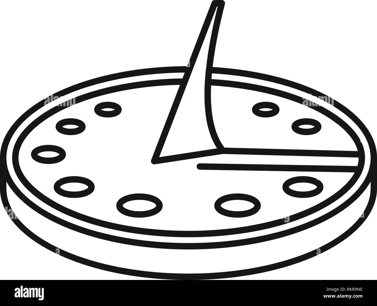 Sundial icon. Outline sundial vector icon for web design isolated on