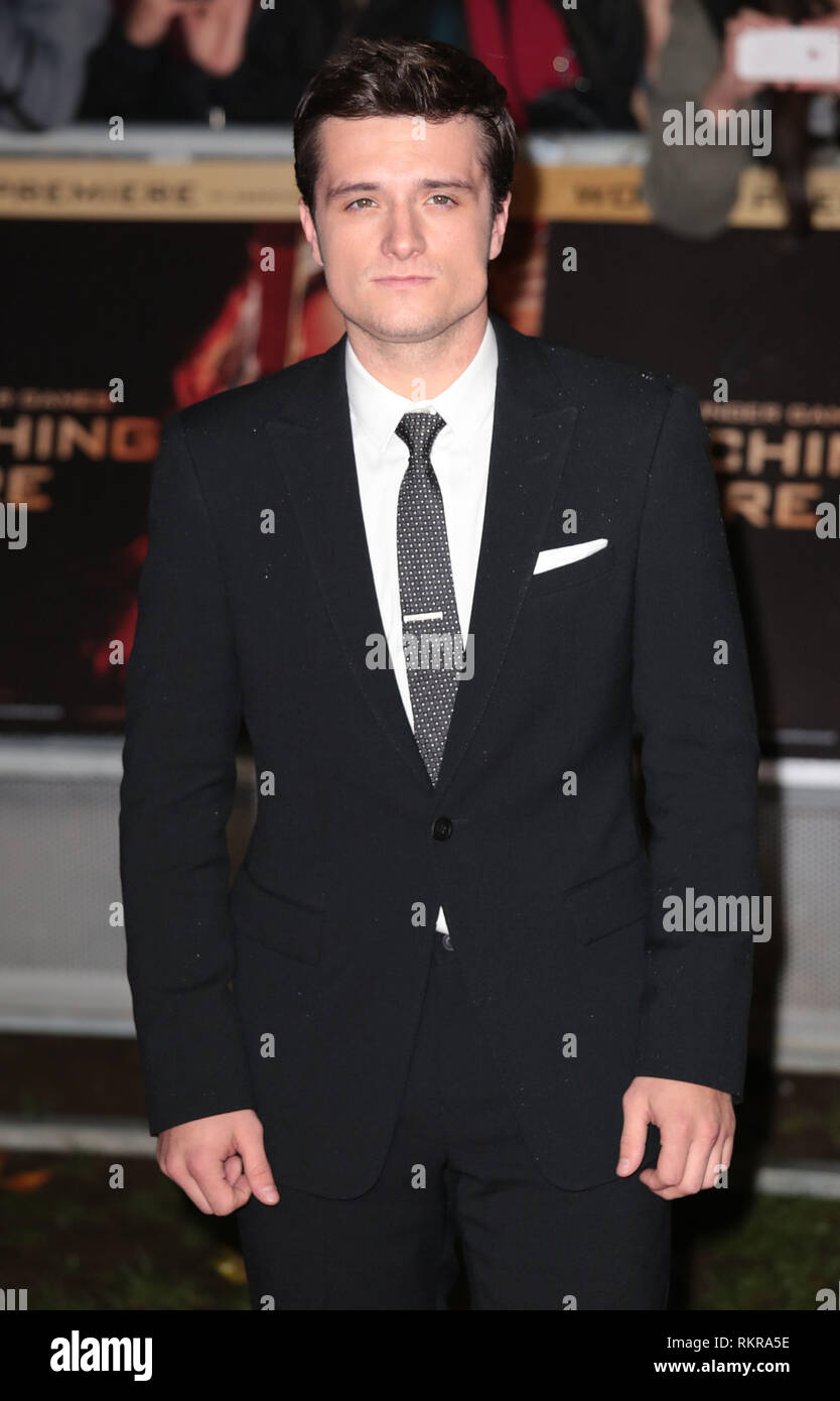 Josh Hutcherson arrives at The Hunger Games: Catching Fire World Premiere at The Odeon, Leicester Square Stock Photo