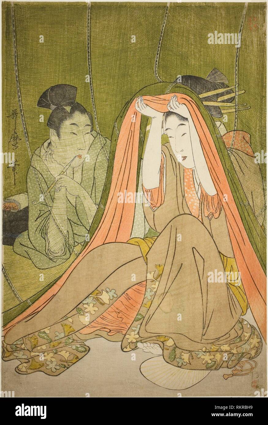 Utamaro Fine Art Print The Mosquito Net Japanese Art Print