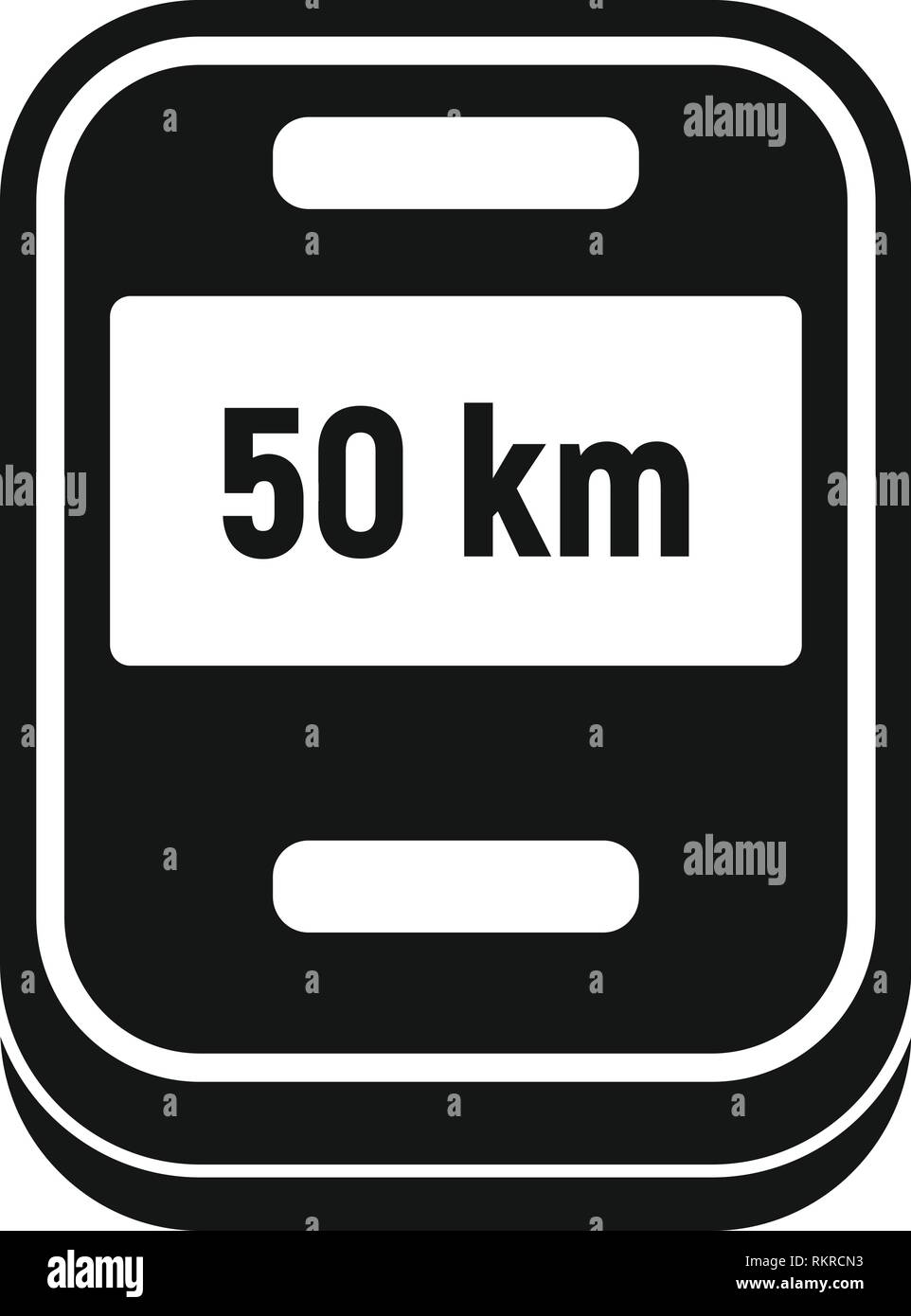 Bike speedometer icon. Simple illustration of bike speedometer vector