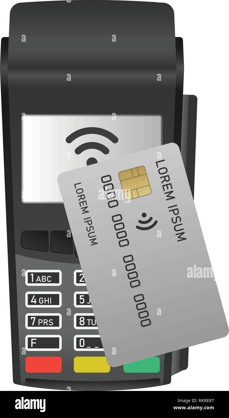 Payment machine icon. Realistic illustration of payment machine vector