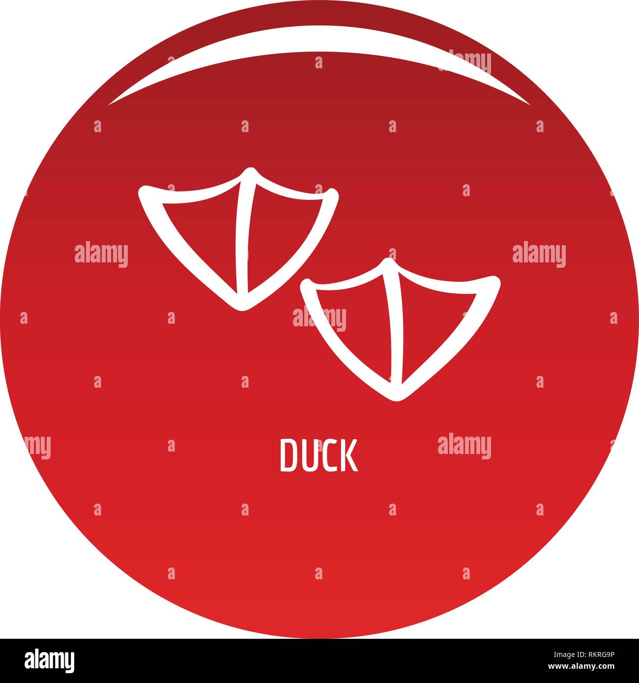 Duck step icon. Simple illustration of duck step vector icon for any