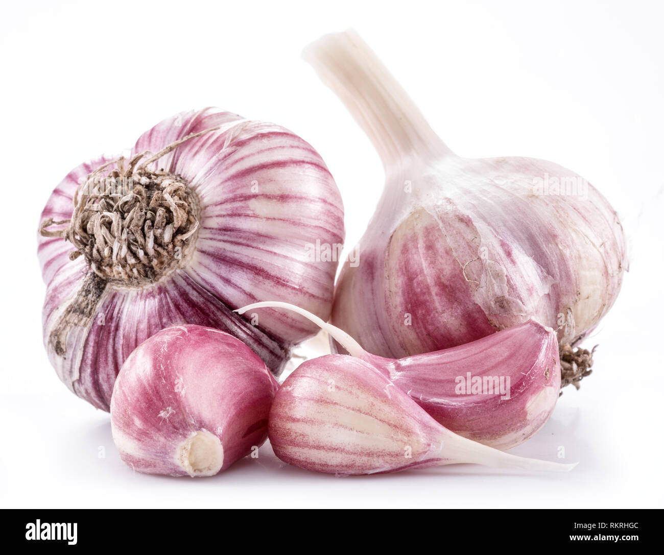 Garlic bulb and garlic cloves isolated on white background Stock Photo Alamy