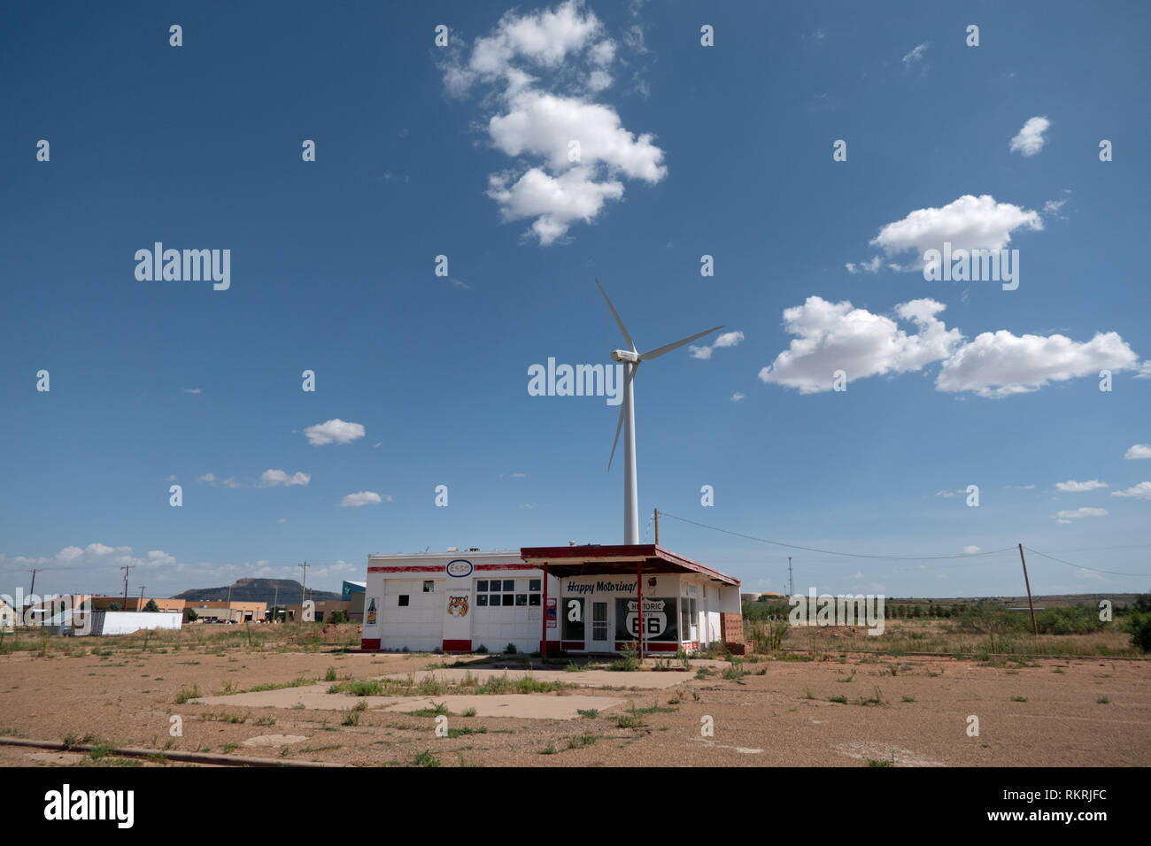 Abandoned gas station on a US highway in Tucumcari, New Mexico, United