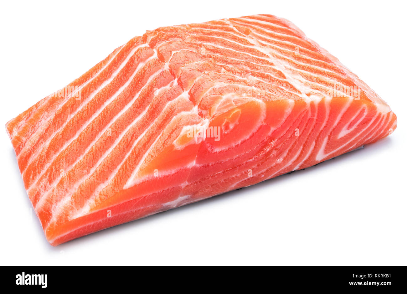 Fresh raw salmon fillet isolated on white background Stock Photo - Alamy