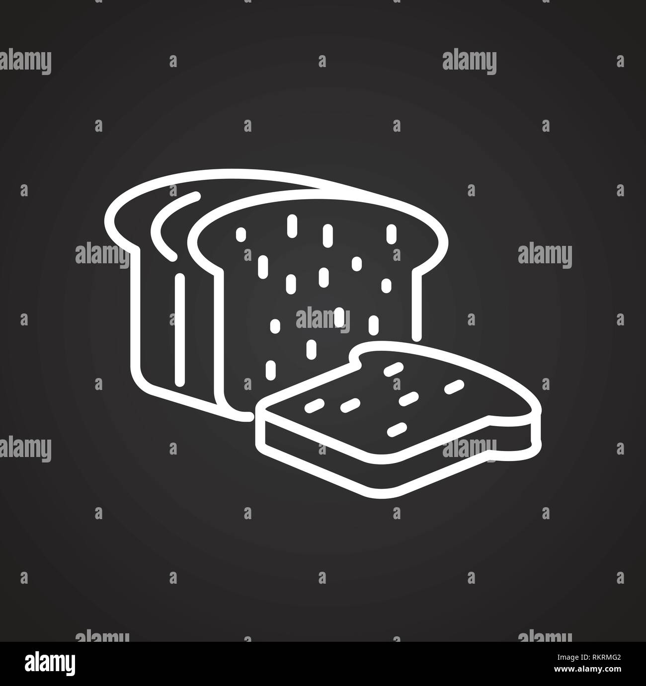 Bread Outline Icon Black Background For Graphic And Web Design Modern Simple Vector Sign Internet Concept Trendy Symbol For Website Design Web Button Or Mobile App Stock Vector Image Art