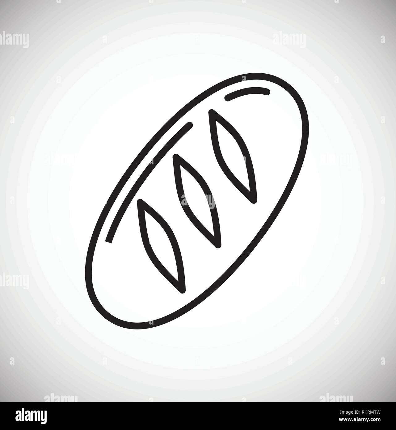 Bread outline icon on white background for graphic and web design ...