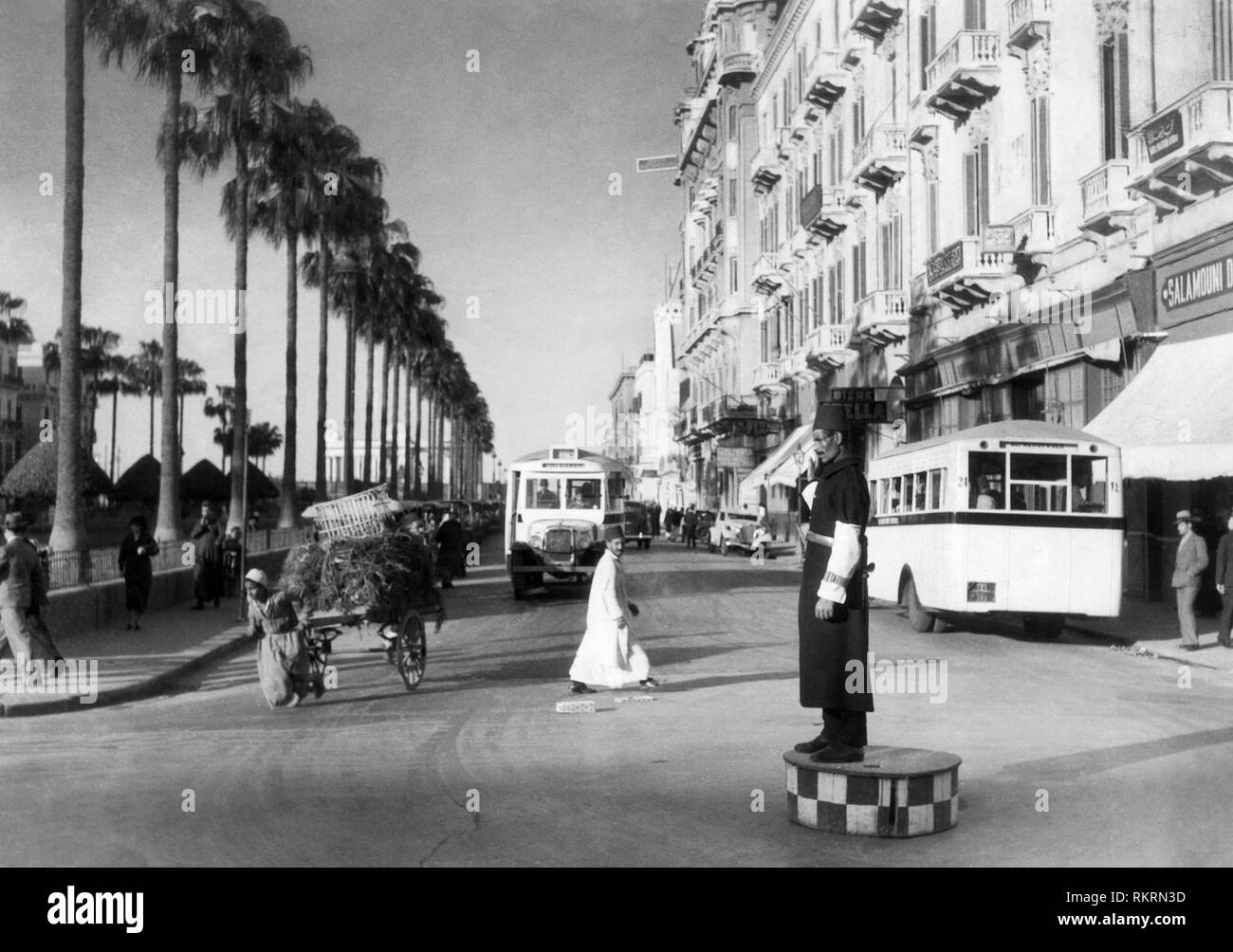 mohammed ali square, alexandria, egypt, africa 1930 Stock Photo