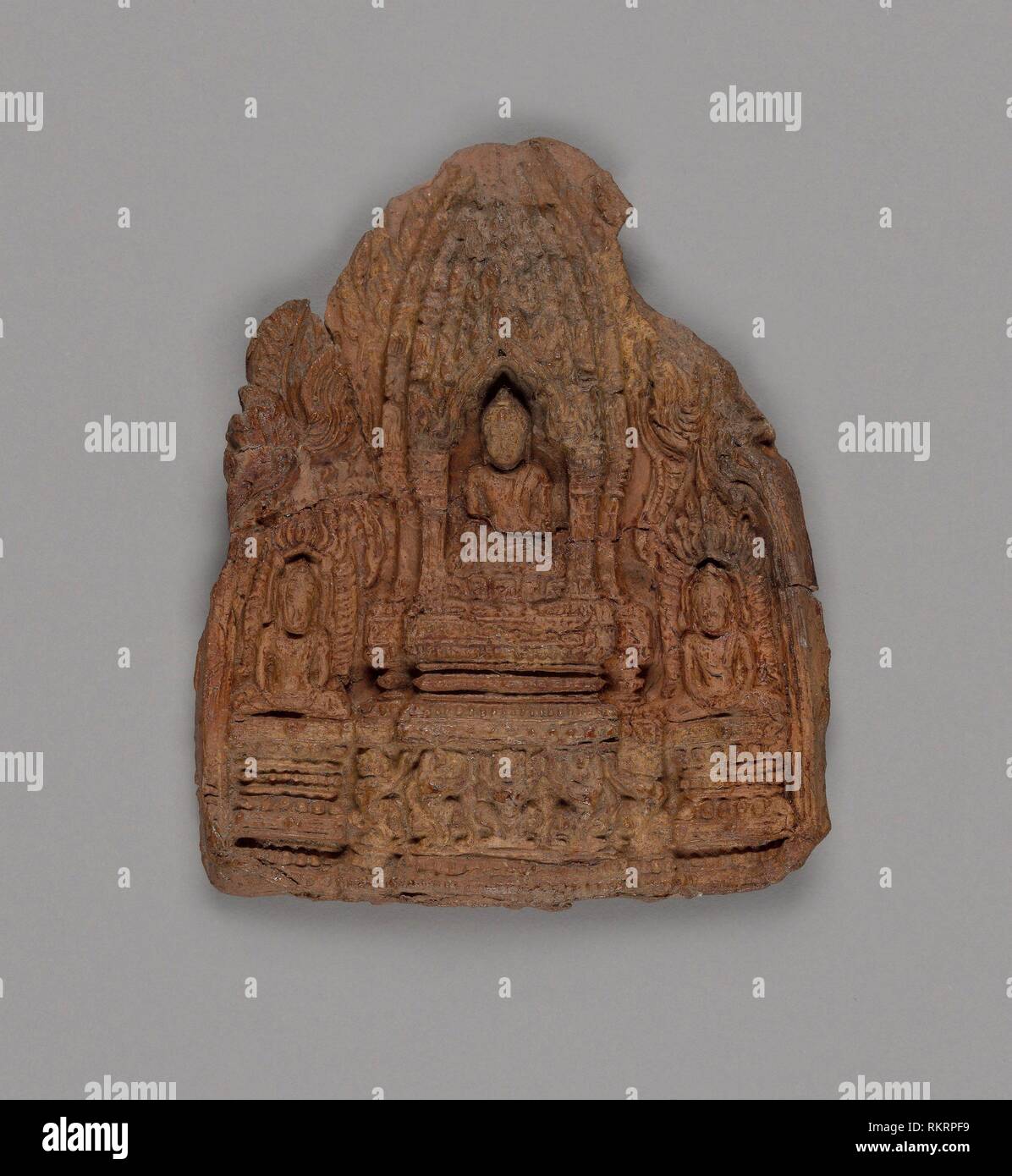 Votive Tablet of Gautama Buddha with Attendant Buddhas 12th/13th century Thailand Lamphun