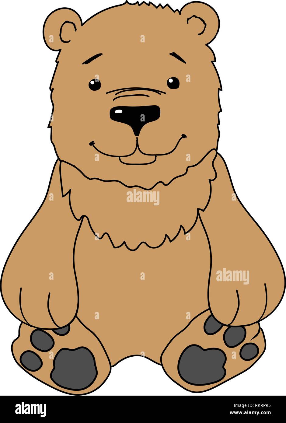 vector cartoon animal clipart sitting teddy bear Stock Vector Image & Art -  Alamy