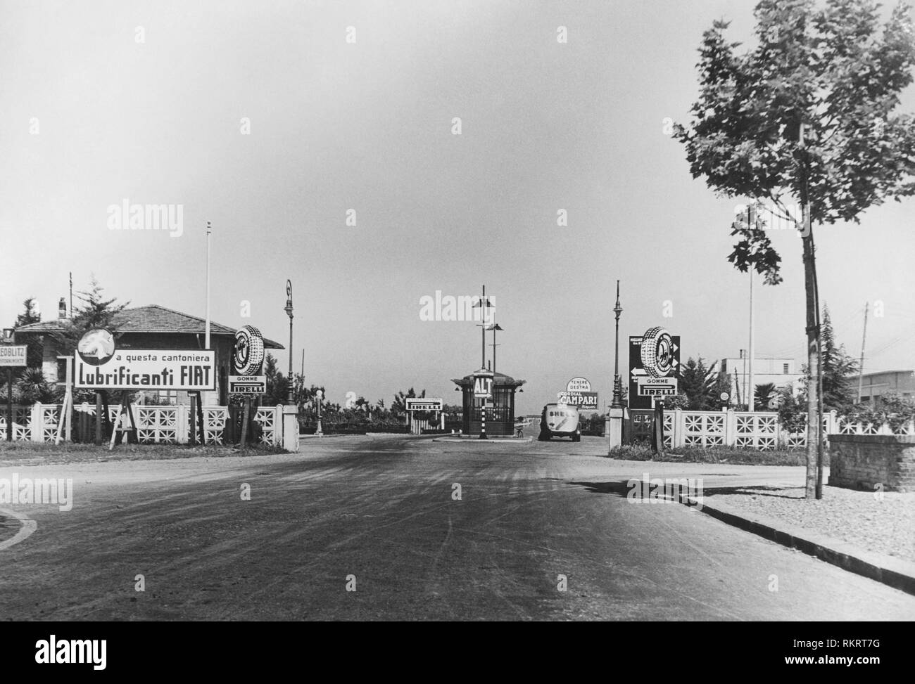 italy, tuscany, tollbooth of the motorway firenze mare, 1932-33 Stock Photo