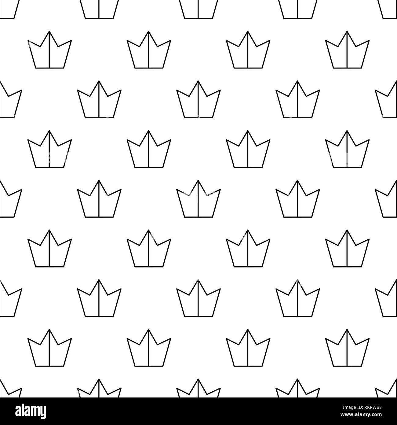 vector seamless pattern Little Princess paper art Stock Vector Image ...