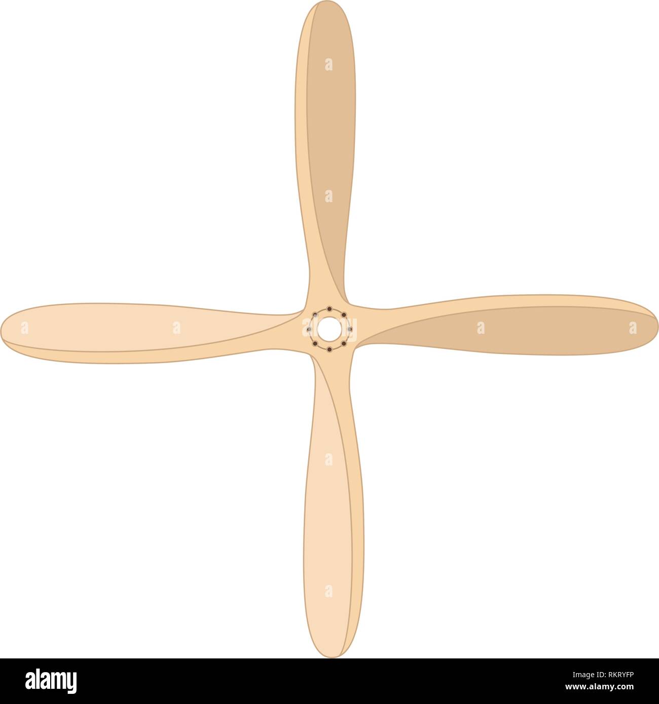 vector propeller air screw vintage flat object Stock Vector