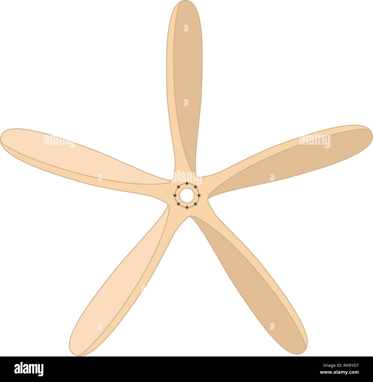 vector propeller air screw vintage flat object Stock Vector
